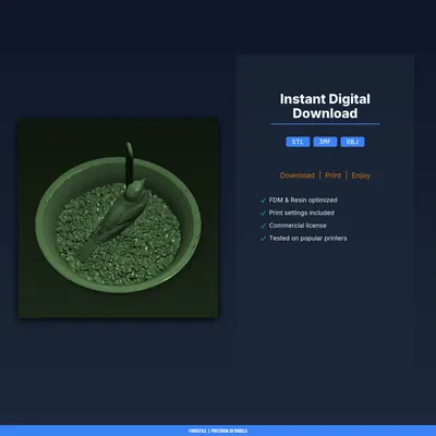 Khay hứng hạt rơi cho máng ăn chim – gắn dưới feeder, giảm lãng phí (STL)