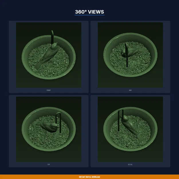 Khay hứng hạt rơi cho máng ăn chim – gắn dưới feeder, giảm lãng phí (STL) - Image 3