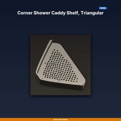 Kệ góc phòng tắm hình tam giác có lỗ thoát nước – File STL in 3D
