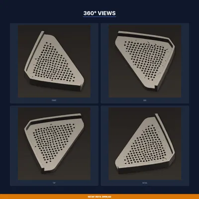 Kệ góc phòng tắm hình tam giác có lỗ thoát nước – File STL in 3D