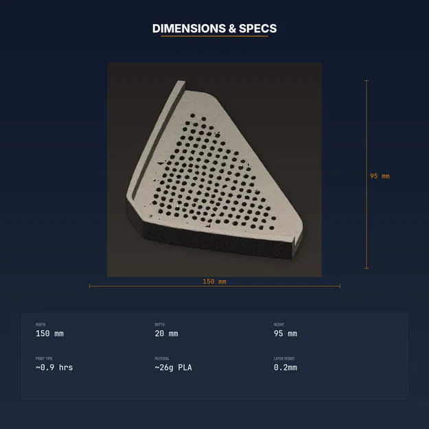 Kệ góc phòng tắm hình tam giác có lỗ thoát nước – File STL in 3D - Image 4