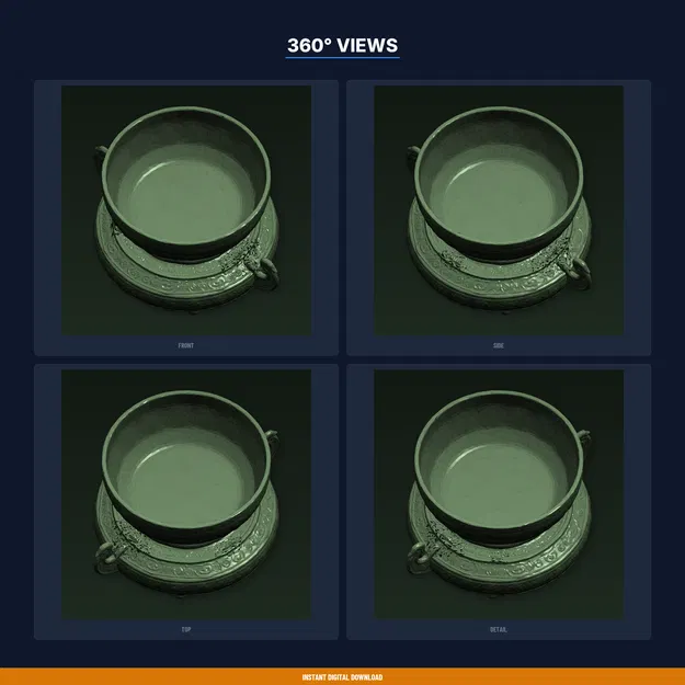 Đế Vòng Đệm Cho Chuông Tây Tạng (Singing Bowl) – STL In 3D Thiền Định - Image 3