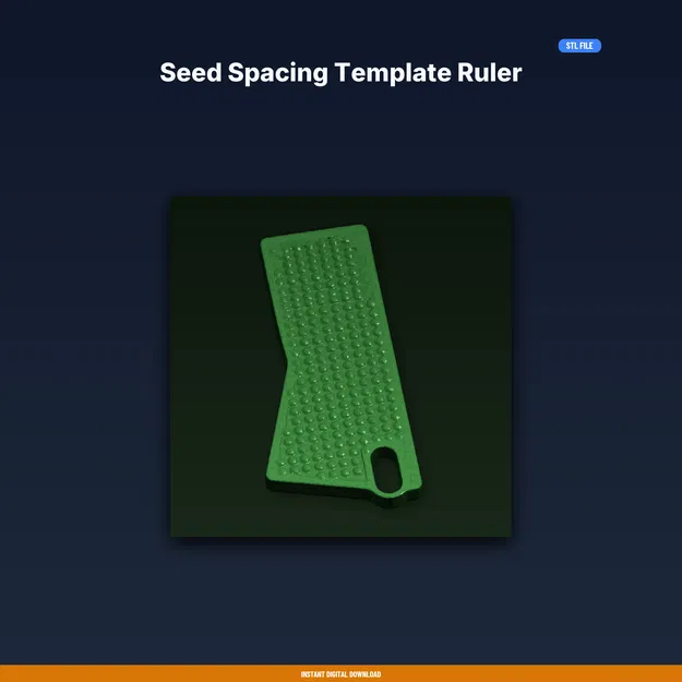 Thước canh khoảng cách gieo hạt (Seed Spacing Template Ruler) - File STL in 3D - Image 1