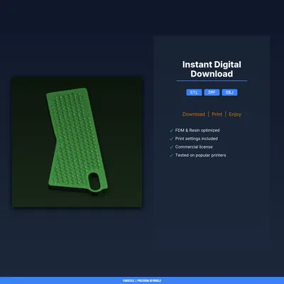 Thước canh khoảng cách gieo hạt (Seed Spacing Template Ruler) - File STL in 3D