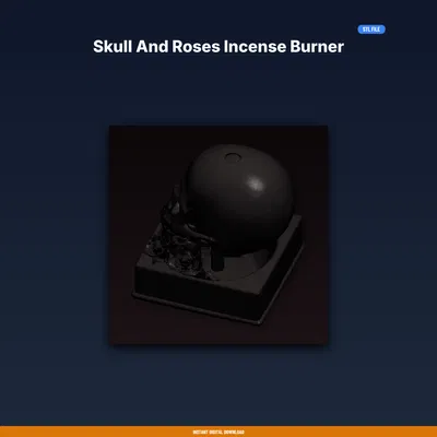 Skull And Roses Incense Burner – File STL 3D Printable
