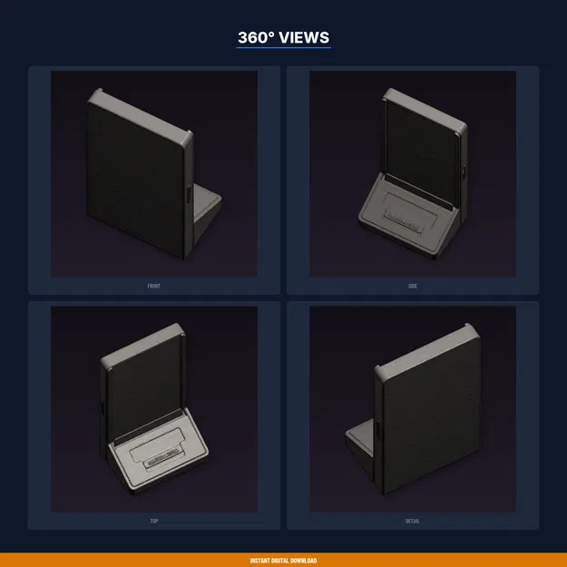 Kệ trưng bày băng game Retro 16-bit – File STL in 3D - Image 3