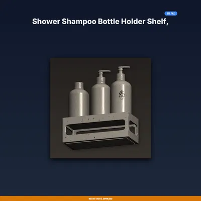 Kệ để chai dầu gội trong phòng tắm, gắn hút/keo – file STL in 3D
