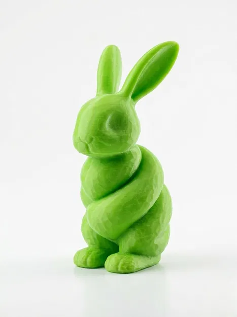 Tượng Thỏ Xoắn Hiện Đại – Decor Thỏ Tối Giản - Image 1