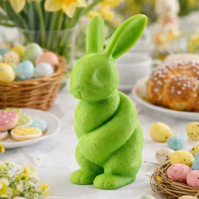 Tượng Thỏ Xoắn Hiện Đại – Decor Thỏ Tối Giản