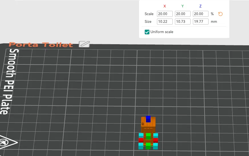 Mô Hình Nhà Vệ Sinh Di Động Tỷ Lệ N - Image 1