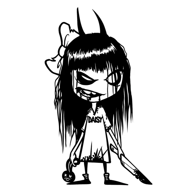 Tranh Treo Tường Mô Hình 3D Cô Gái "Daisy" Giận Dữ - Image 1