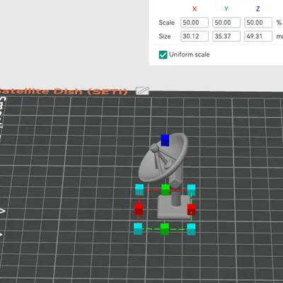Mô Hình Ăng-ten Vệ Tinh Tỷ Lệ N (Kiểu SETI)