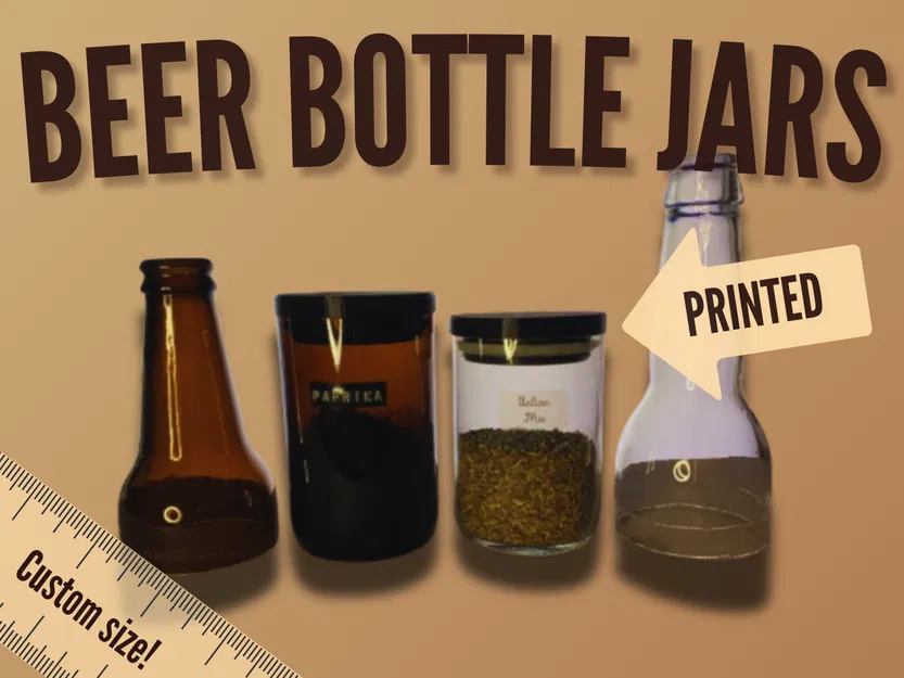 Hũ Beer Bottle Jars (Tái chế từ chai bia) - Image 1