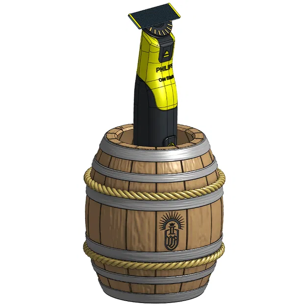 Thùng gỗ cũ kiểu rèn (Forged old wooden barrel) - Image 7