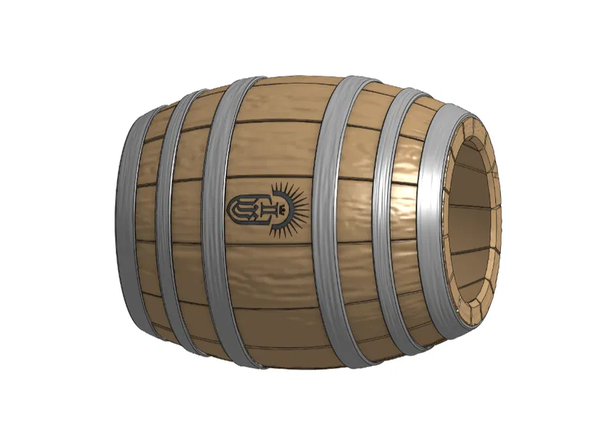 Thùng gỗ cũ kiểu rèn (Forged old wooden barrel) - Image 10