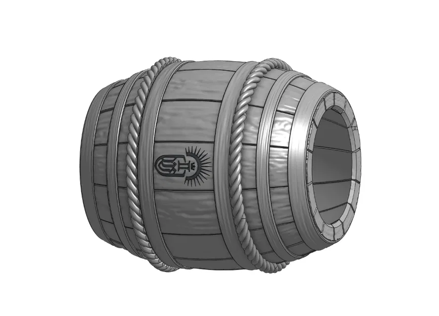 Thùng gỗ cũ kiểu rèn (Forged old wooden barrel) - Image 13