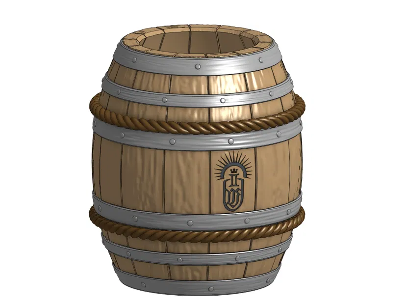 Hộp bút hình thùng gỗ 3D - Đẹp độc lạ, trang trí bàn làm việc - Image 3