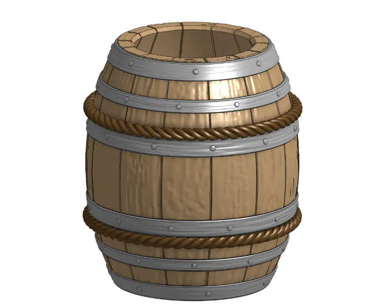 Hộp bút hình thùng gỗ 3D - Đẹp độc lạ, trang trí bàn làm việc - Image 6