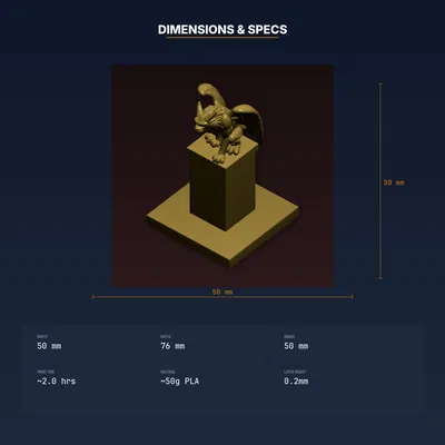 Gargoyle Perched Guardian - File STL In 3D