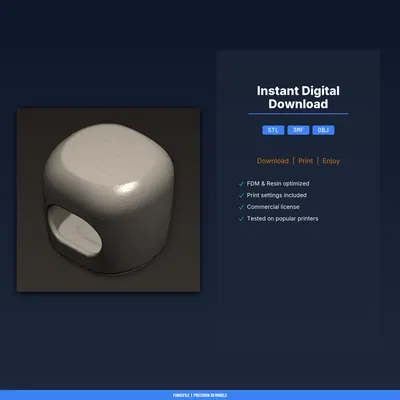 Ống Lăn Bóc Tỏi (Tube Roller) – Thiết Kế Thay Thế Silicone – STL In 3D