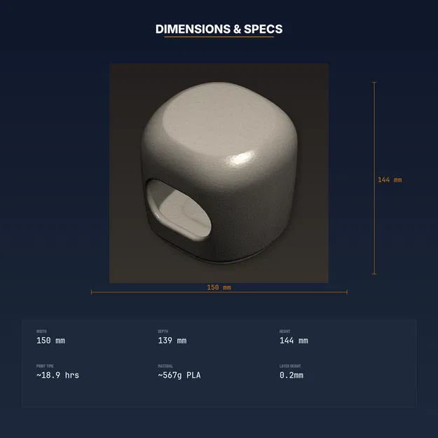 Ống Lăn Bóc Tỏi (Tube Roller) – Thiết Kế Thay Thế Silicone – STL In 3D - Image 4