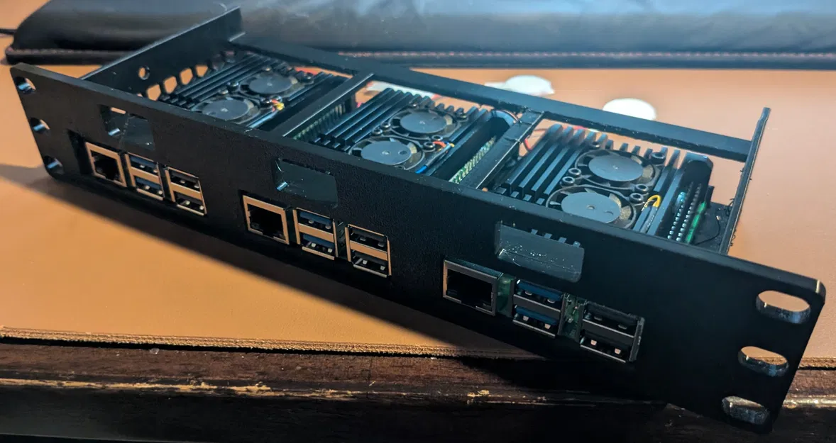 Kệ Mini Rack 10 inch cho 3 Raspberry Pi & Quạt làm mát - Image 2