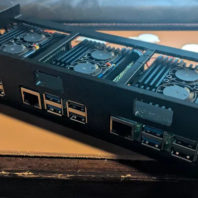 Kệ Mini Rack 10 inch cho 3 Raspberry Pi & Quạt làm mát