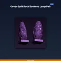 Cặp đèn chặn sách Geode Split Rock – File STL 3D in được - Thumbnail 1