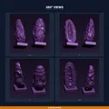 Cặp đèn chặn sách Geode Split Rock – File STL 3D in được - Thumbnail 3