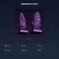 Cặp đèn chặn sách Geode Split Rock – File STL 3D in được - Thumbnail 4