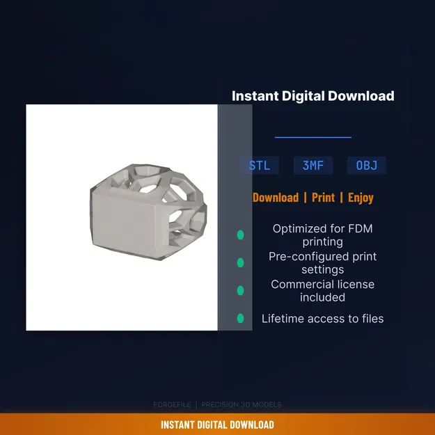 Ống Cắm Bút Lục Giác Hoạ Tiết Honeycomb Hiện Đại – File STL In 3D - Image 2