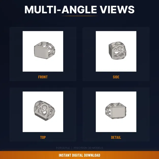 Ống Cắm Bút Lục Giác Hoạ Tiết Honeycomb Hiện Đại – File STL In 3D - Image 3