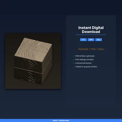 Gạch Module Sóng Hình Học (Geometric Wave Modular Tile) – File STL In 3D