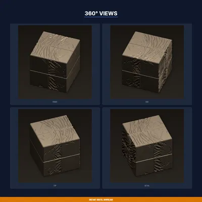 Gạch Module Sóng Hình Học (Geometric Wave Modular Tile) – File STL In 3D