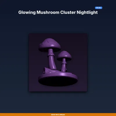Đèn ngủ Cụm Nấm Phát Sáng – File STL 3D in được