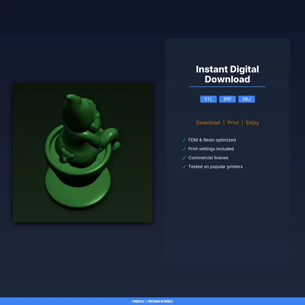 Gnome Pot Hanger - File STL in 3D - Image 2