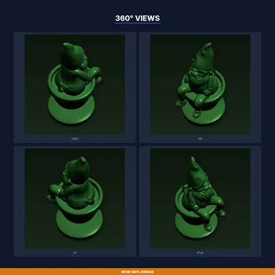 Gnome Pot Hanger - File STL in 3D