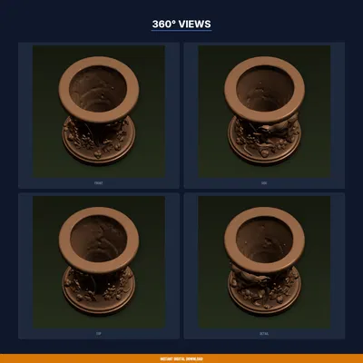 Chậu Mặt Nữ Thần Gaia (Goddess Gaia Face Planter) - File STL In 3D