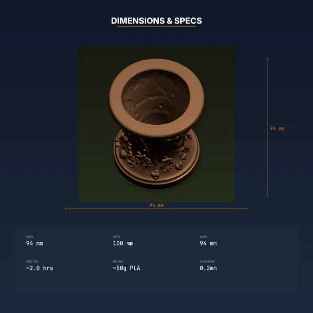 Chậu Mặt Nữ Thần Gaia (Goddess Gaia Face Planter) - File STL In 3D - Image 4