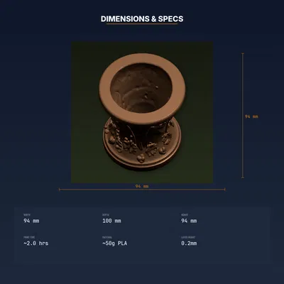 Chậu Mặt Nữ Thần Gaia (Goddess Gaia Face Planter) - File STL In 3D