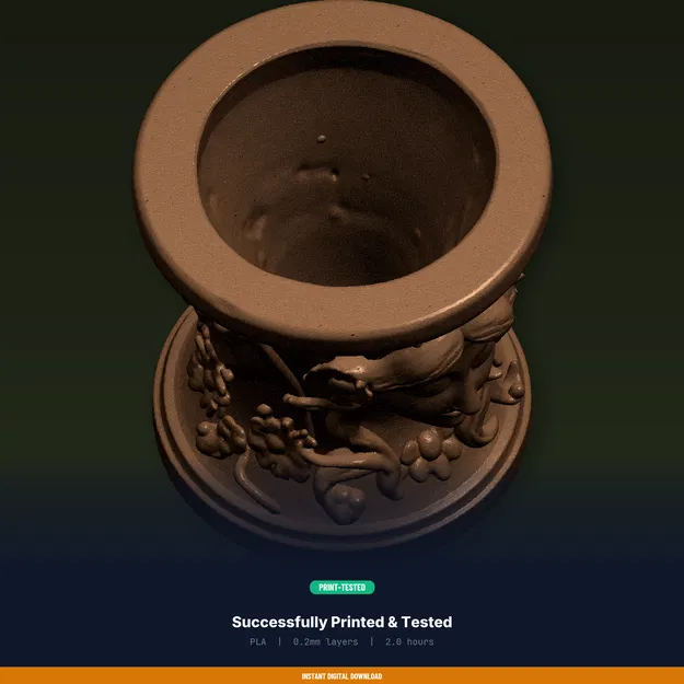 Chậu Mặt Nữ Thần Gaia (Goddess Gaia Face Planter) - File STL In 3D - Image 8