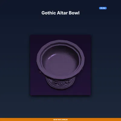 Gothic Altar Bowl - File STL 3D Có Thể In