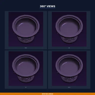 Gothic Altar Bowl - File STL 3D Có Thể In