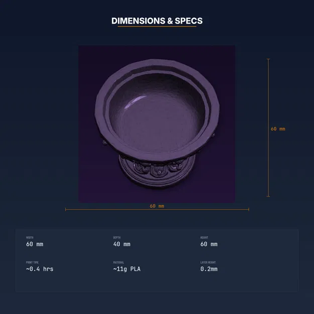 Gothic Altar Bowl - File STL 3D Có Thể In - Image 4