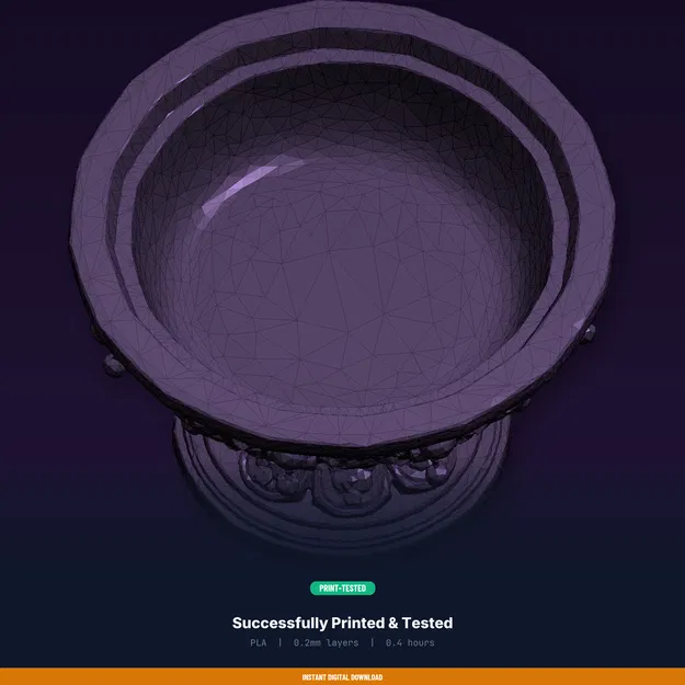 Gothic Altar Bowl - File STL 3D Có Thể In - Image 8