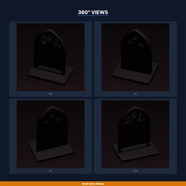 Khung Gương Vòm Gothic - File STL In 3D - Image 3