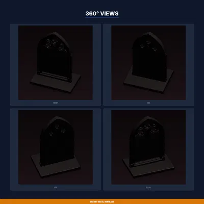 Khung Gương Vòm Gothic - File STL In 3D