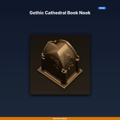 Gothic Cathedral Book Nook – File STL 3D Printable