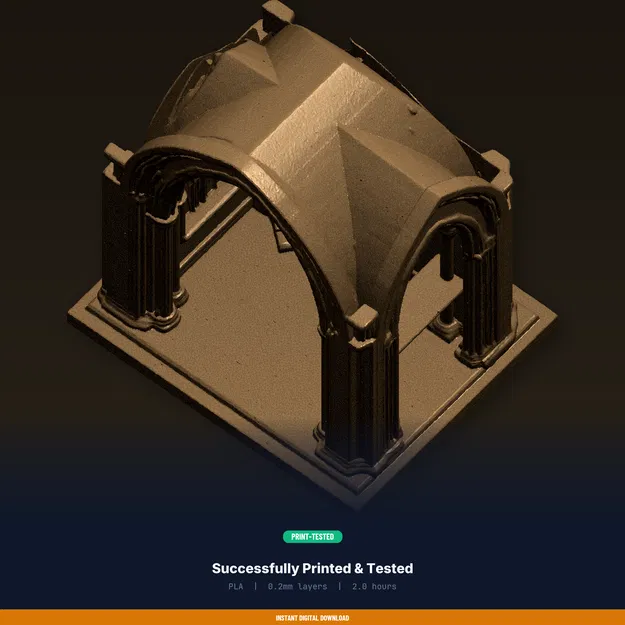 Gothic Cathedral Book Nook – File STL 3D Printable - Image 8