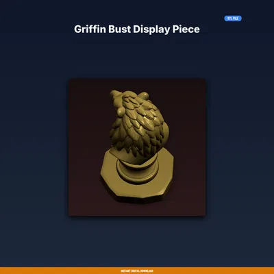 Tượng Bust Griffin trưng bày – File STL 3D Printable